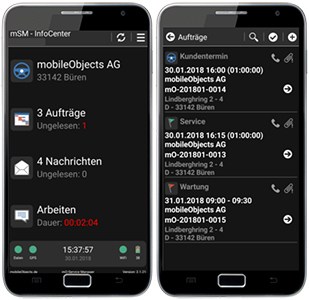 Auftragsmanagement App mobileServiceManager.